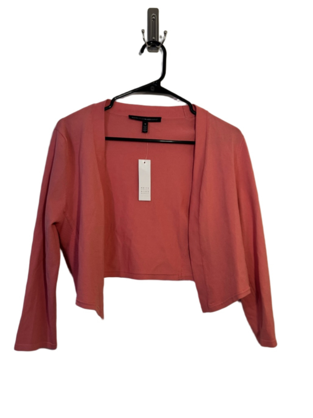 White House Black Market Coral Ribbed Shrug Jacket Medium